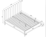 Evelyn Upholstered Platform Bed - Beige