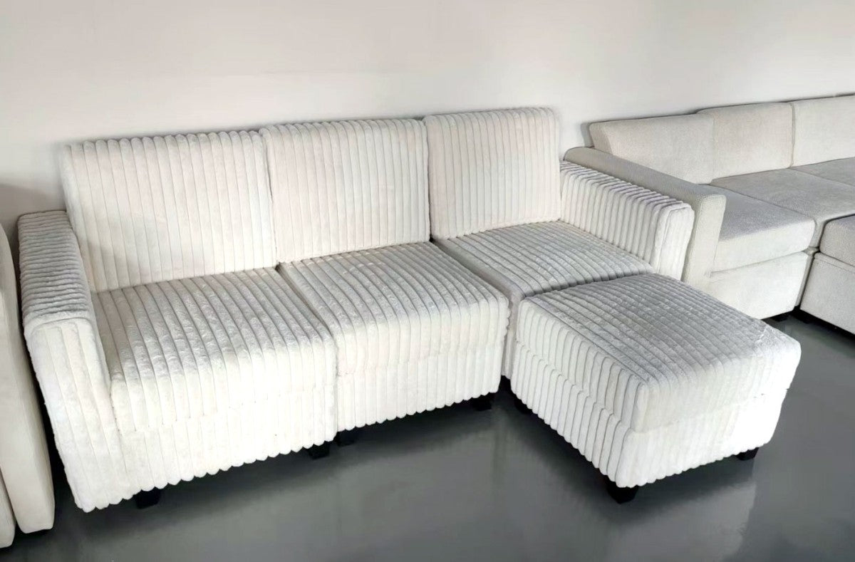 Mira Modular Ribbed Velvet Sectional