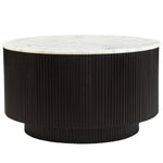 Fenwick Round Coffee Table w/Storage - Black/White