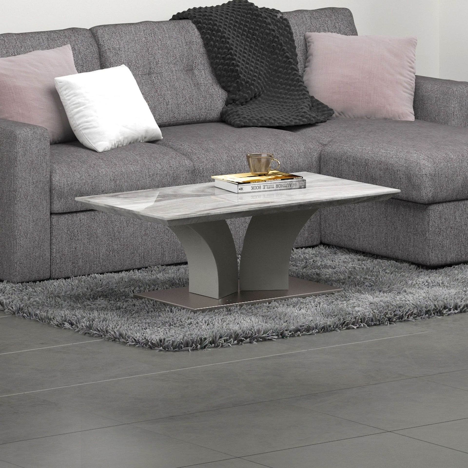 Napoli Rectangular Coffee Table, Grey