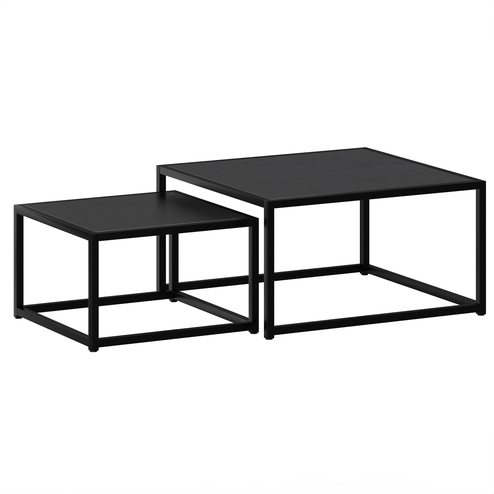 Quinn 2Pc Coffee Table Set, Black