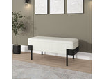 Arlo Upholstered Ottoman - Black