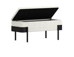 Arlo Upholstered Ottoman - Black