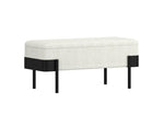 Arlo Upholstered Ottoman - Black