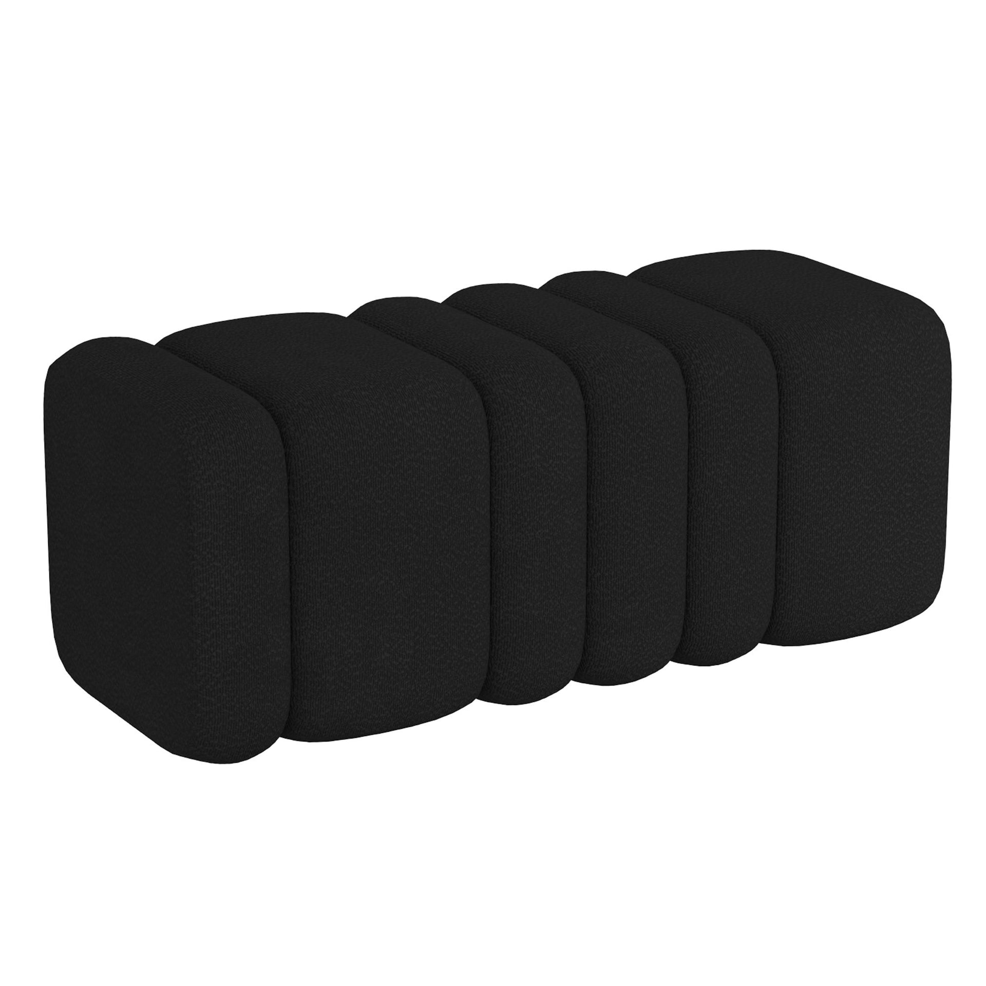 Rigel Large Ottoman Bench , Black