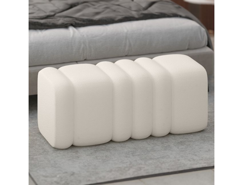 Amara Sculpted Upholstered Bench