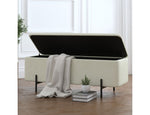 Liana Upholstered Ottoman - Beige