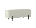 Liana Upholstered Ottoman - Beige