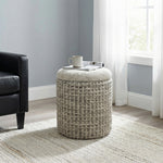 Lior Round Storage Ottoman