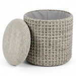 Lior Round Storage Ottoman