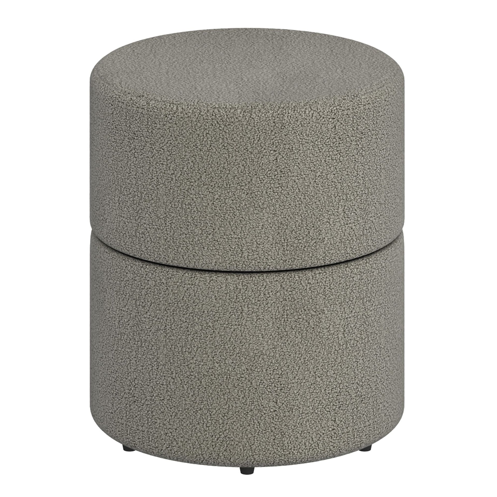 Novar Round Swivel Ottoman, Grey