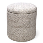 Mirren Round Storage Ottoman - Beige