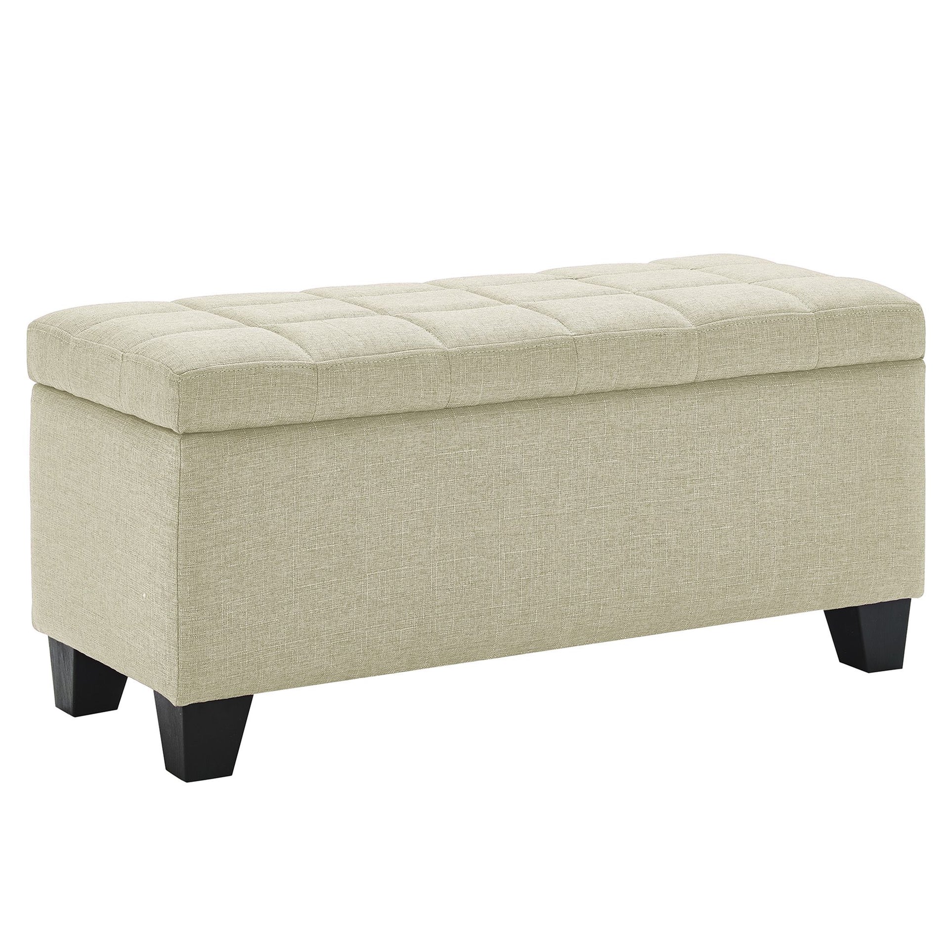 Lila Storage Ottoman Bench , Beige