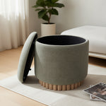 Onyx Round Storage Ottoman