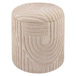 Perrin Round Storage Ottoman - Beige