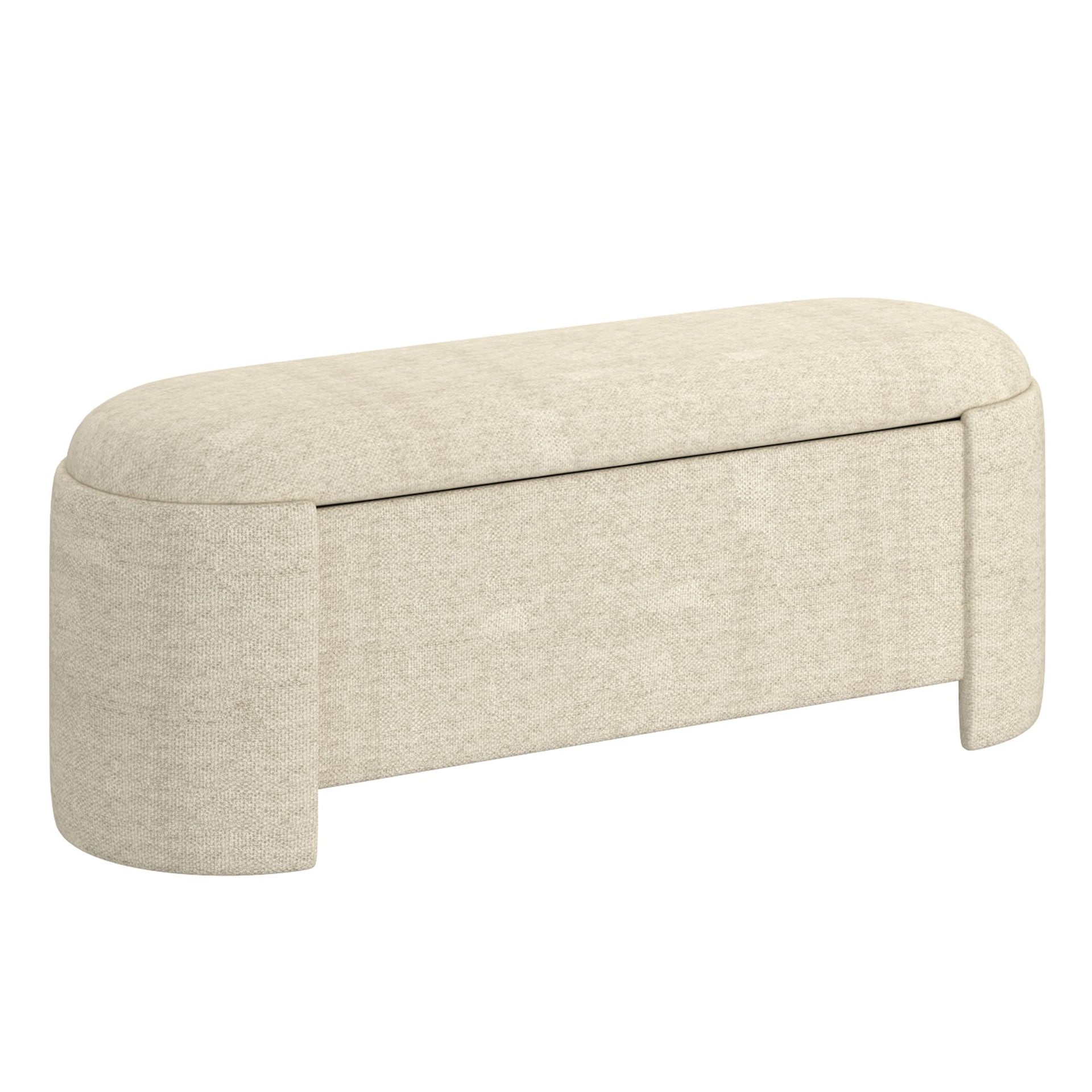 Daphne Storage Ottoman , Beige