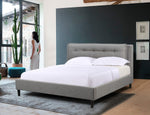 Zachariah Platform Bed - Grey