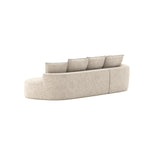 Monaco Curved Sectional Sofa - Beige