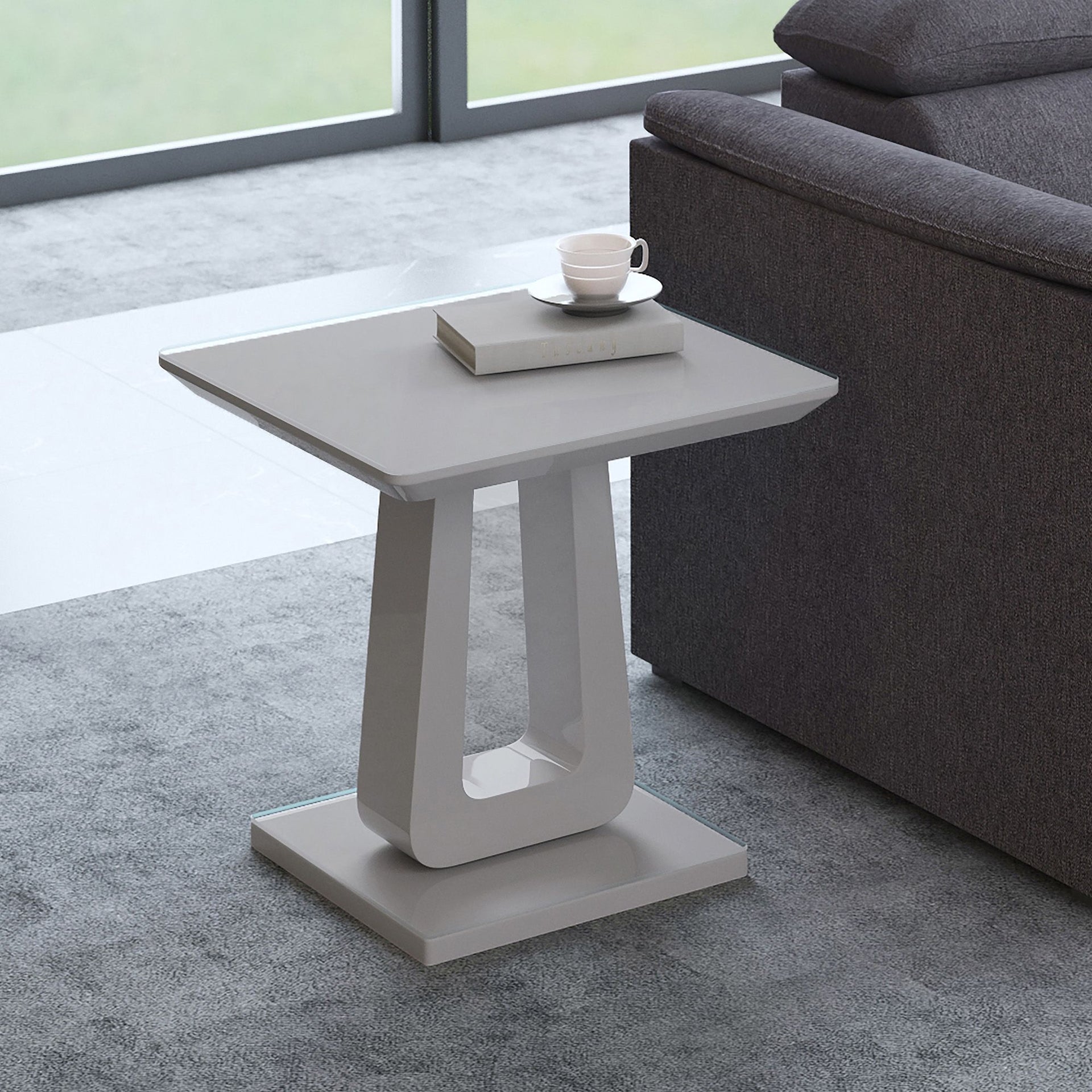 Corvus Accent Table, Grey