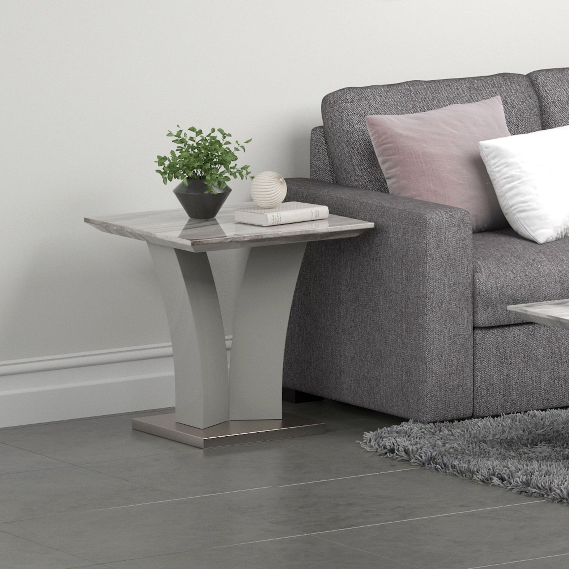 Napoli Accent Table, Grey