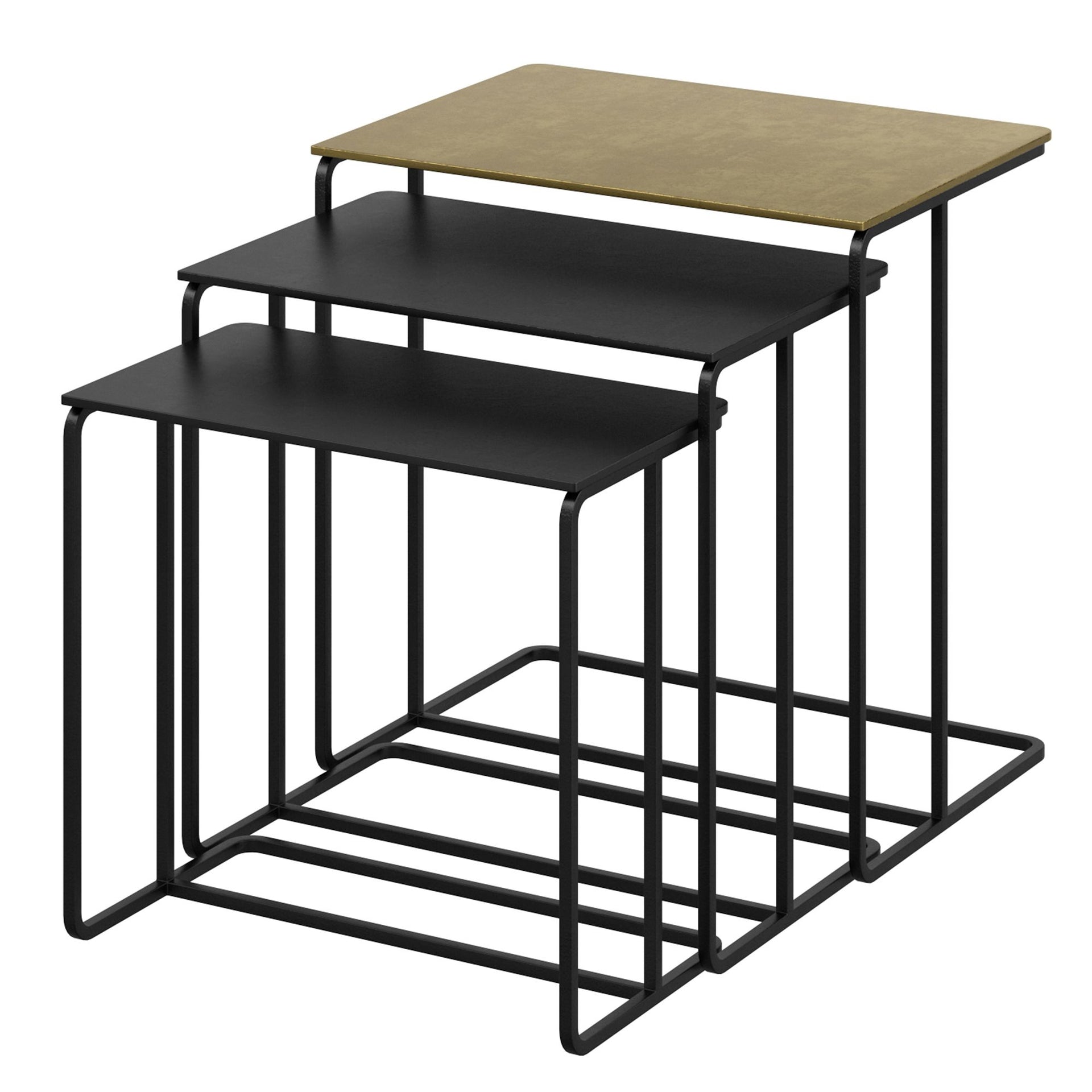 Bristol 3Pc Accent Table Set , Black