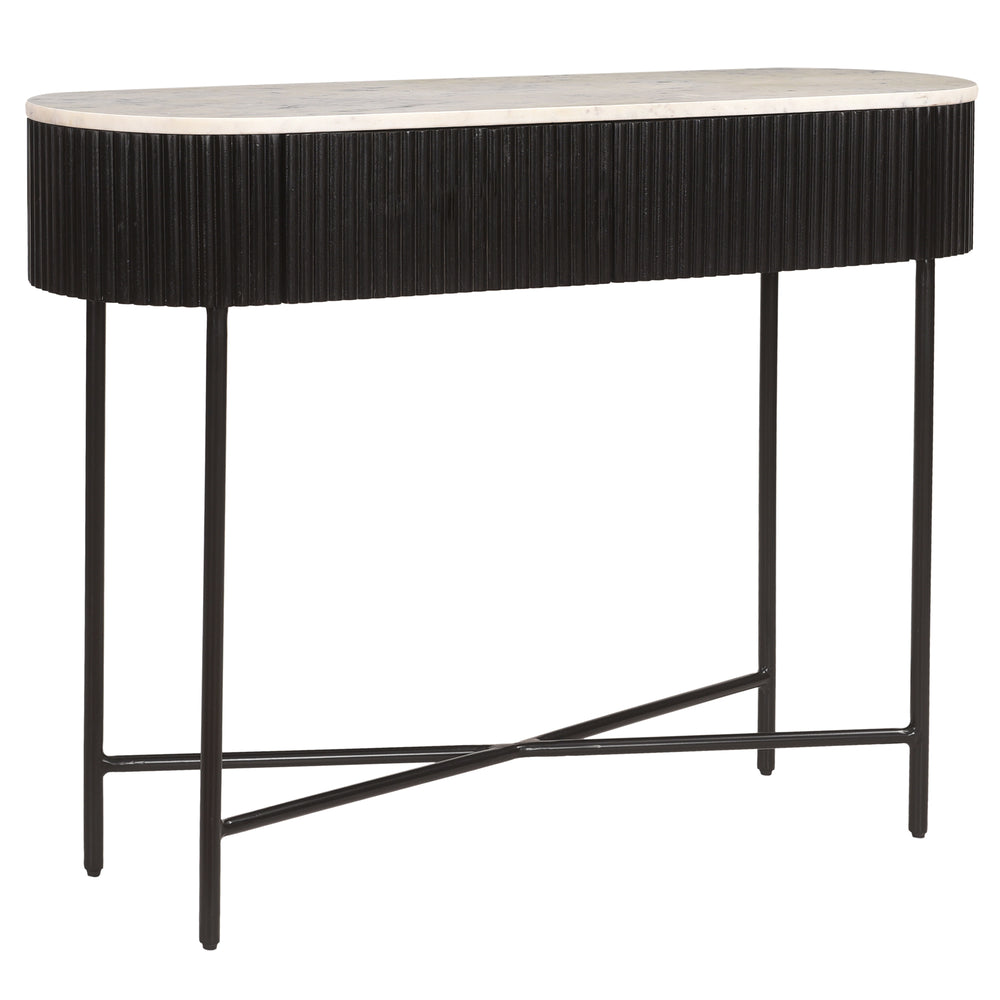 Fenwick Console Table, 39" w/Drawers - Black/White