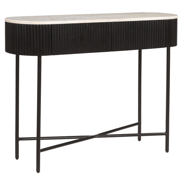 Fenwick Console Table, 39" w/Drawers - Black/White