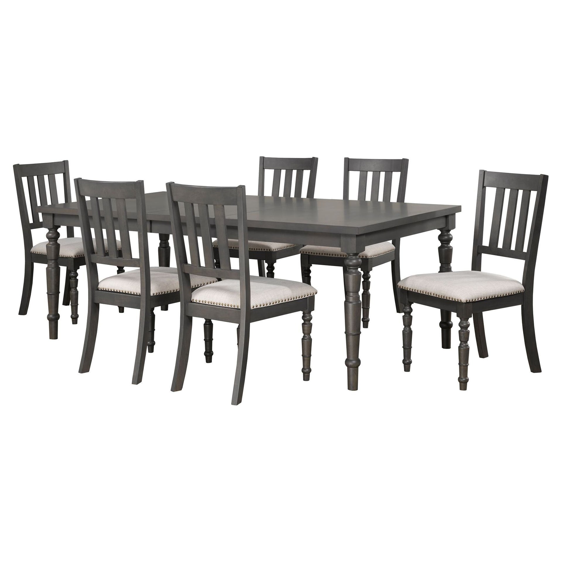 Claudia 7-Piece Dining Set - Grey