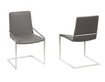 Ines 5-Piece Glass Dining Set - Grey