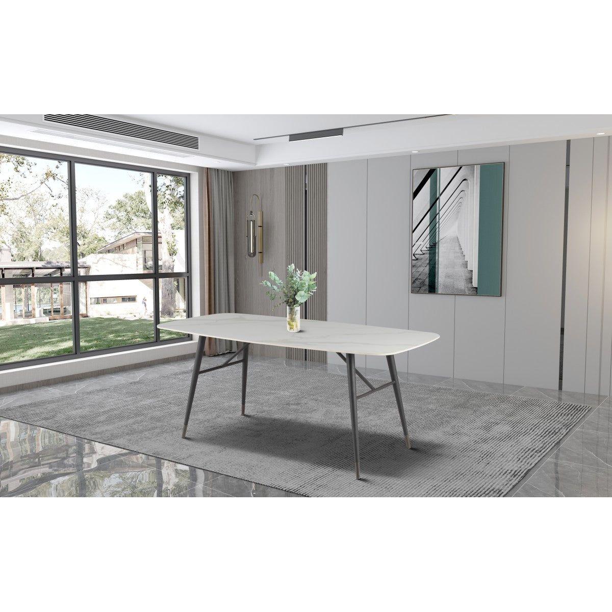 Yannis Dining Table - Black/White