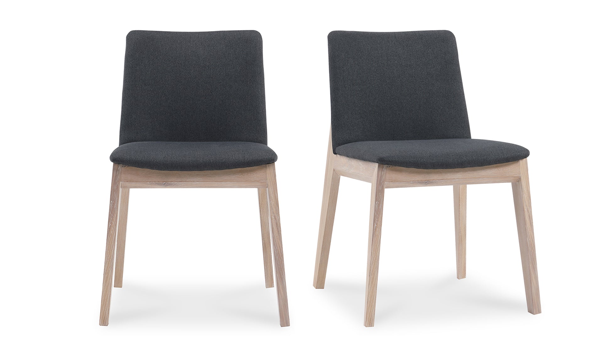 Deco Oak Dining Chair - Dark Grey (Set of Two)