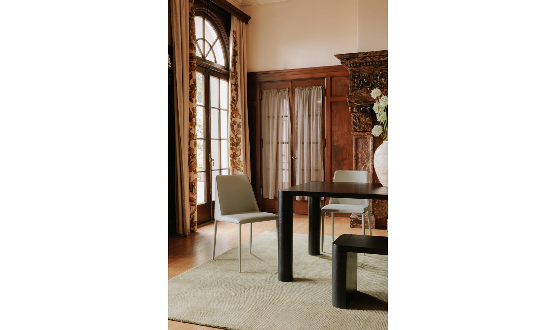 Post Dining Table - Small Black