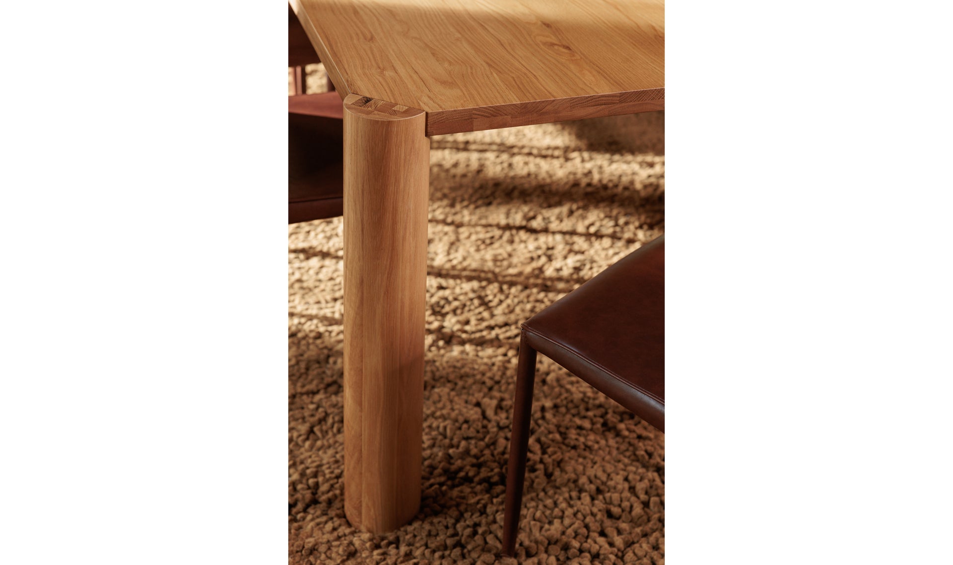 Post Dining Table - Small Natural Oak