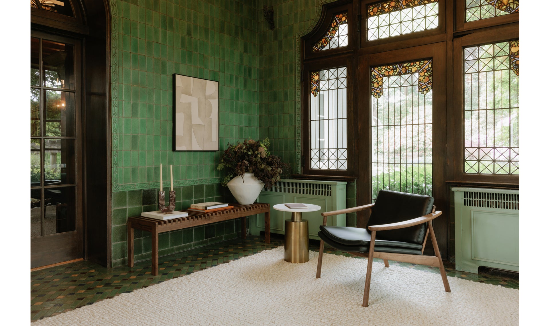 Rohe Bench - Walnut Brown