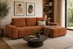 Ziva Sectional Sleeper - Burnt Orange