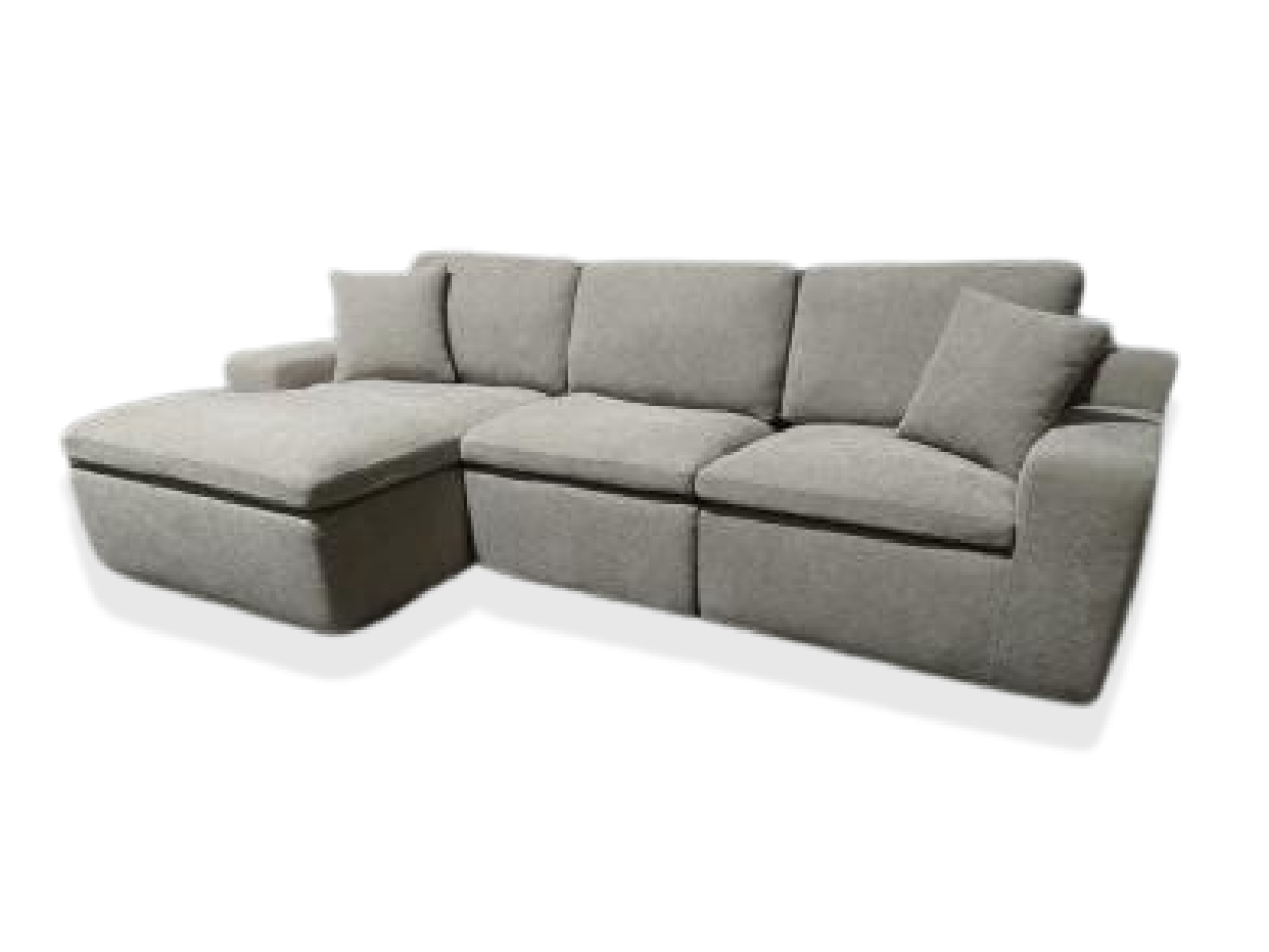 Siena Chaise Sectional, Beige