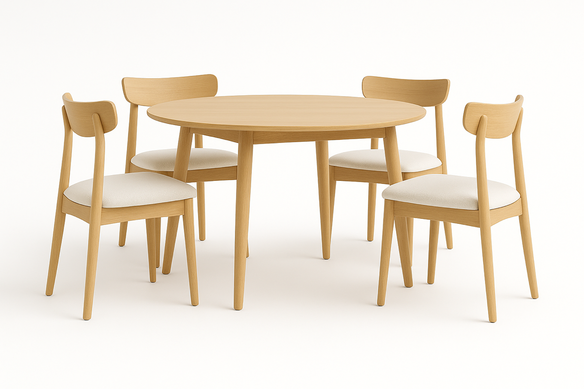 Ella Dining Set - 4-Piece (Table + 4 Chairs)