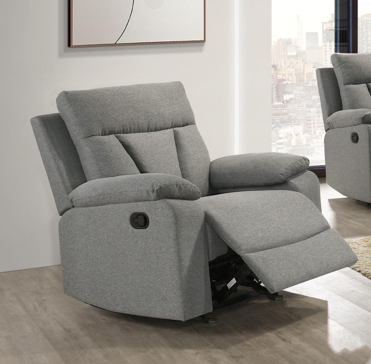 Contemporary Chair | Fabric | Grey | Makena Rocker Collection