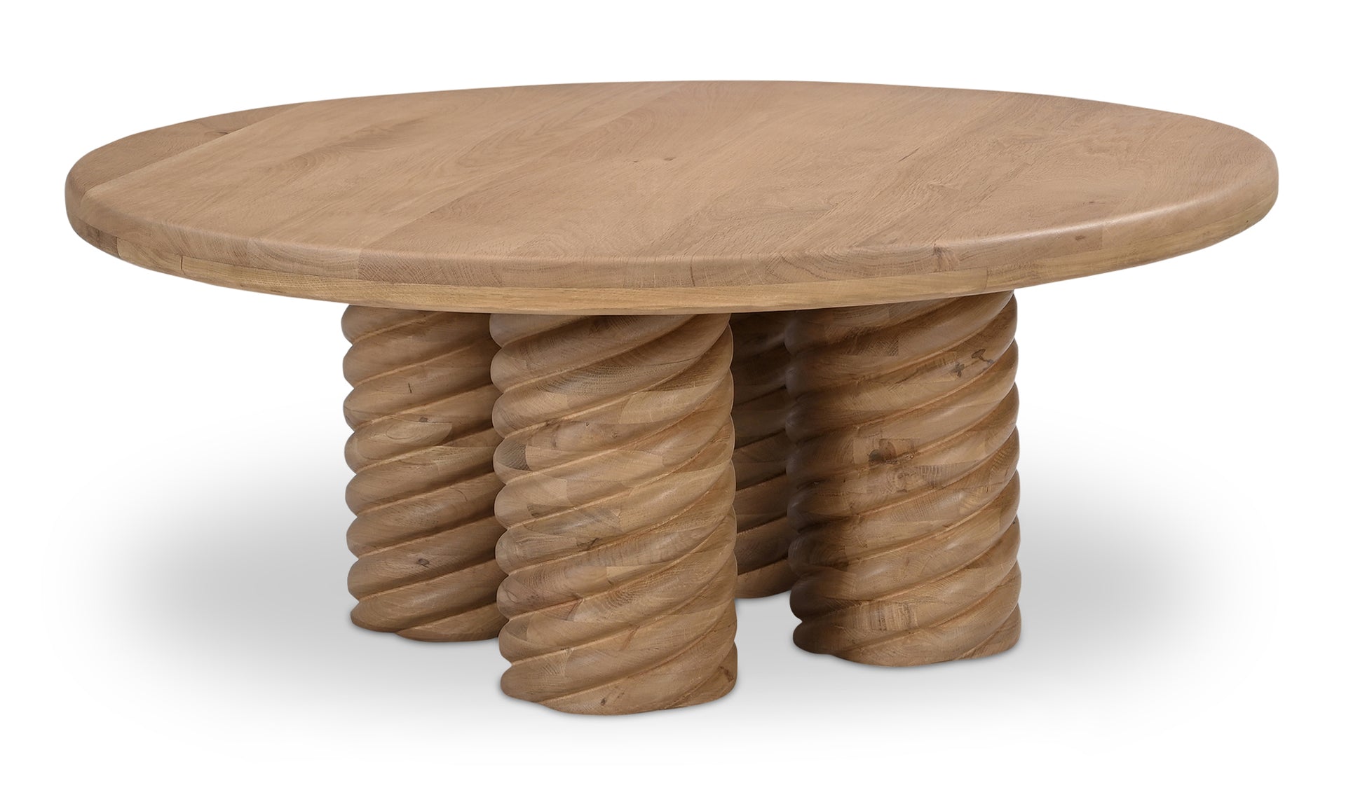 Treccia Coffee Table - Round Oak