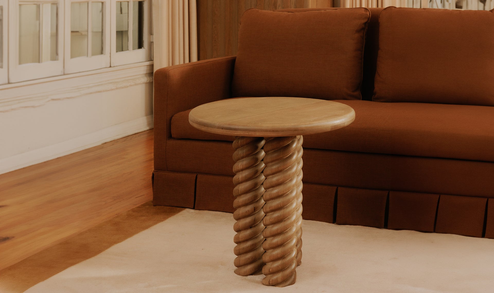 Treccia Side Table - Oak