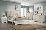 Flora Elegant 7-Piece Queen Bedroom Set - White