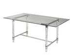 Ines 5-Piece Glass Dining Set - Grey