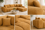 Vince RHF Sectional - Mustard
