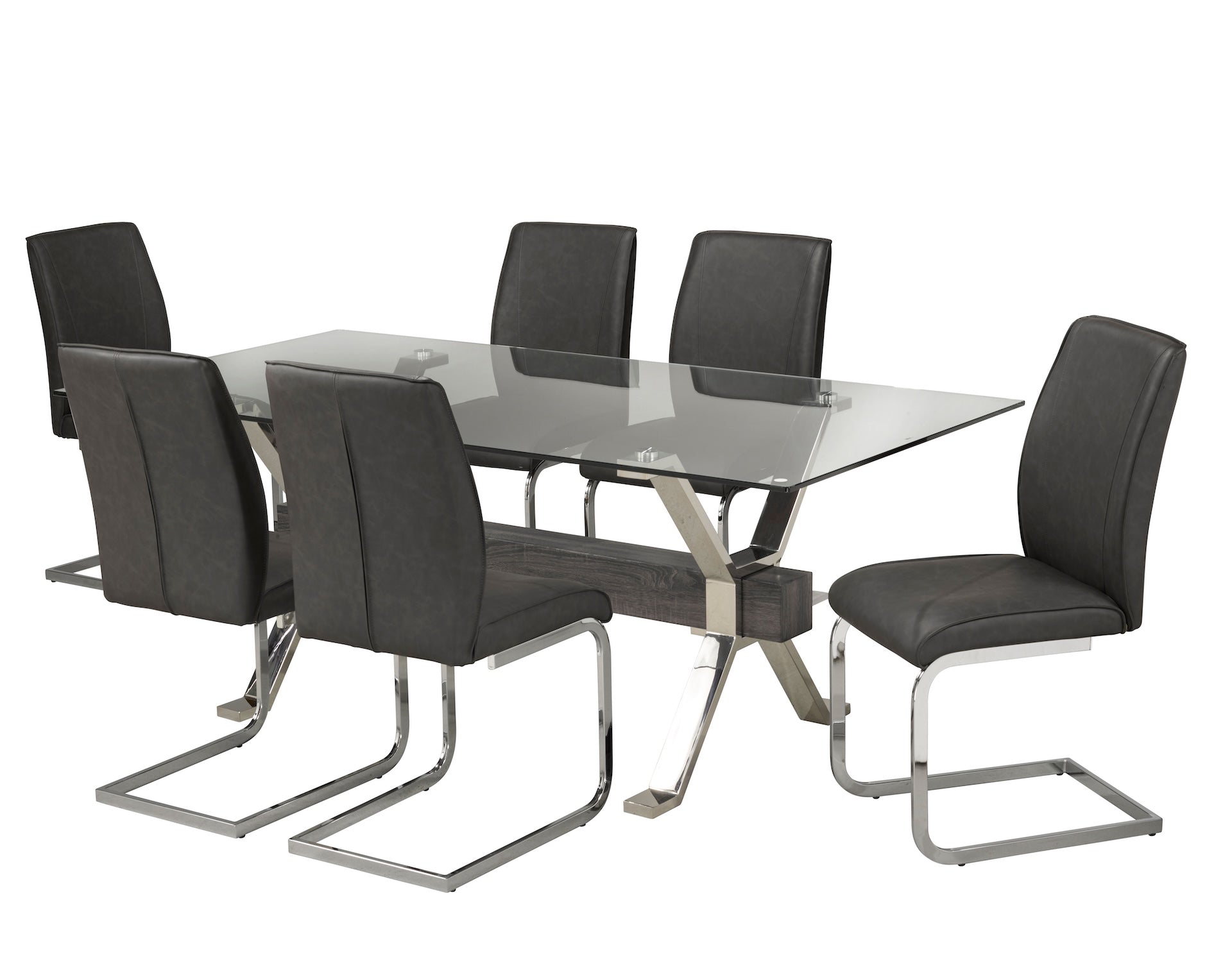 Ezra 7-Piece Dining Set - Grey