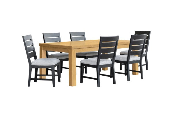 Oslo Dining Set - Oak/Black