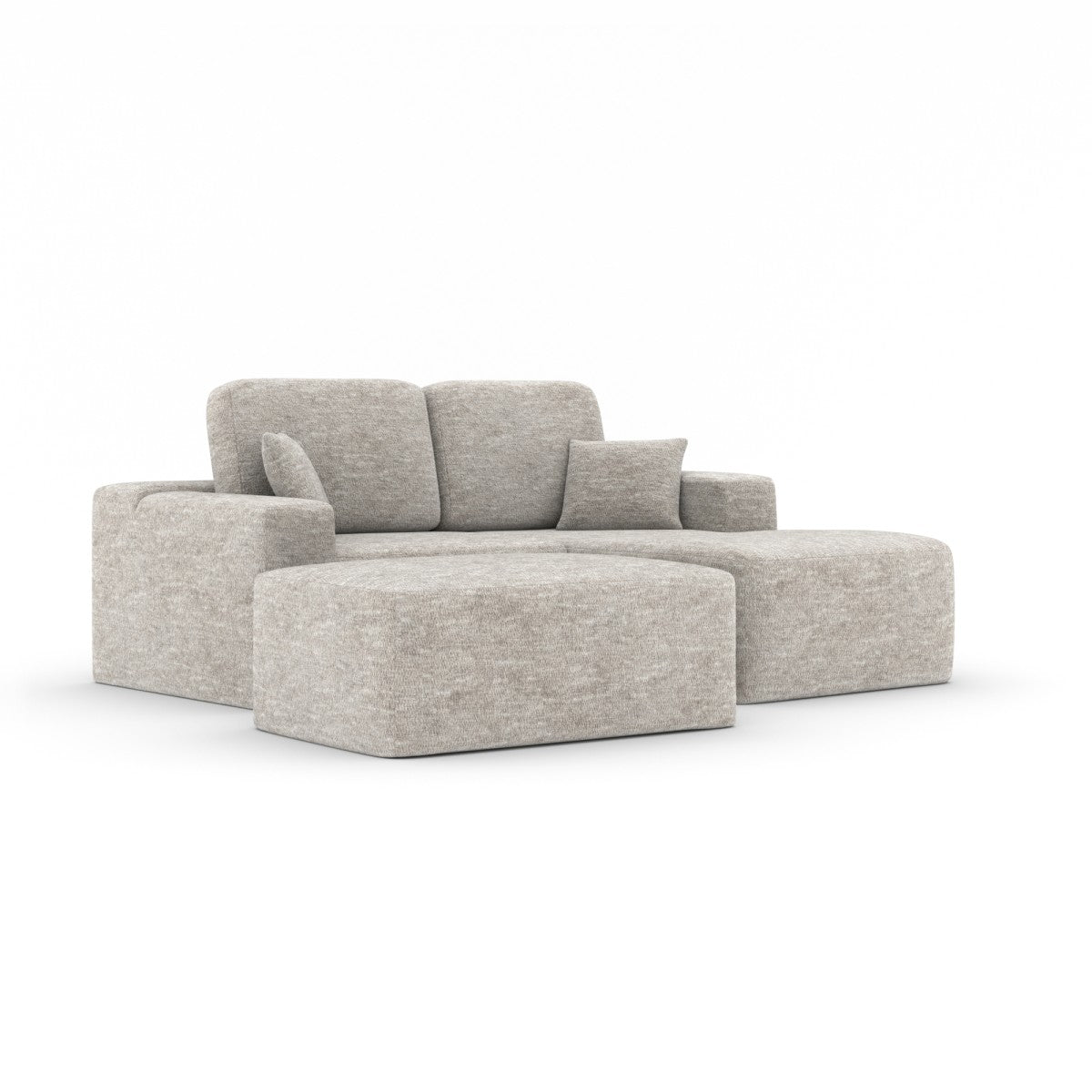 Simone Sectional with Ottoman - Beige