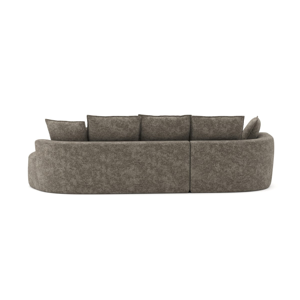 Monaco Curved Sectional Sofa - Brown