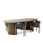 Vienna Walnut 5-Piece Dining Set