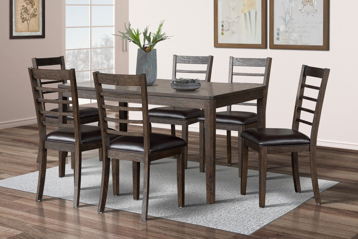 Hudson 7-Piece Dining Set – Espresso Table with Matching Chairs