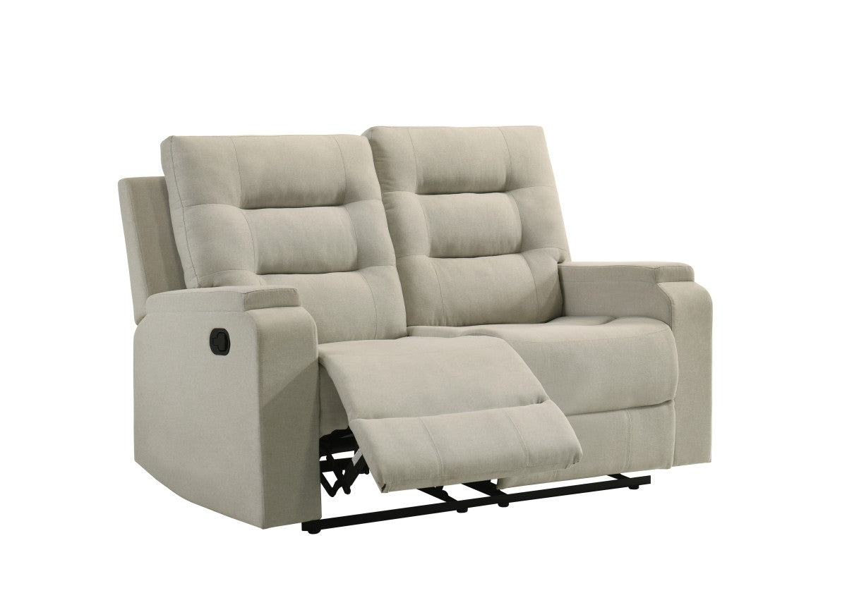 Contemporary Sectional Sofa | Fabric | Beige | Hudson Recliner Loveseat Collection
